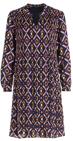 Betty Barclay Damen Plisseekleid Langarm Purple/Black,40