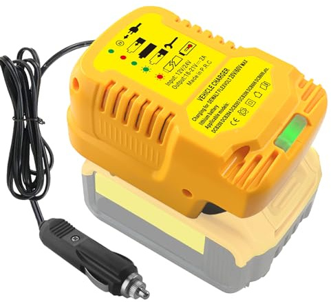 EID Mini Charger Fit for Dewalt 18V XJ XR Battery, Vehicle Charger Charging for 18V/20V/60V Cordless Power Battery