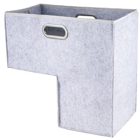 Cesta plegable para escalera, organizador de almacenamiento para escalones, bolsa de almacenamiento para escaleras, organizador de almacenamiento de escaleras, cesta grande de fieltro para juguetes,