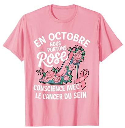 Octobre Rose Escarpins Roses Ruban Rose Octobre Rose T-Shirt