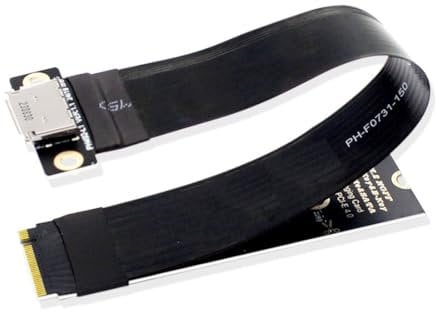 chenyang Oculink SFF-8612 a PCI-E 4.0 NVME M.2 M-Key Host Ribbon Flex Cable de extensión adaptador compatible con 2230/2242/2260/2280 para tarjeta gráfica externa y SSD