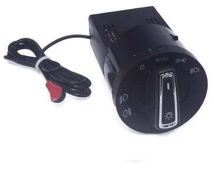 Hauptlichtschalter Scheinwerfer Kompatibel Mit VW Für Polo 6R 6C Für UP 2011 2012 2013 2014 2015 2016 Auto-Scheinwerferschalter Scheinwerfer-Dimmerschalter Lampenpanel-Dimmerschalter 6R0941531E(2)