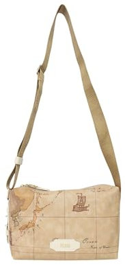 Alviero Martini 1A Classe Borsa a tracolla comoda, leggera e pratica realizzata in stampa geo classic (0905 IVORY)