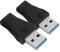 HOMSFOU 2pcs Type-c Male to Usb Female Adapter Type-c Converter for Phone Peripherals Fast Data Transfer Charging Compatible Usb Devices Black