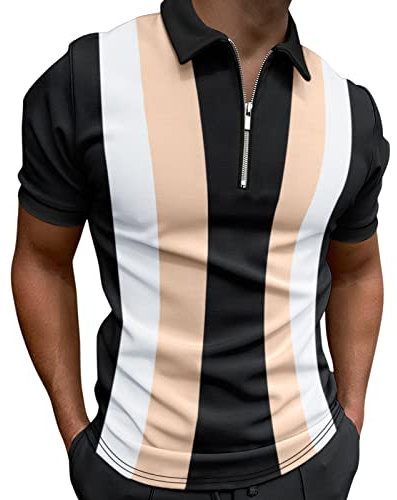 Herren Strick Poloshirts Kurzarm Casual Männer Polo T-Shirt Einfarbig Button Down Polohemd Golf Shirts Hemden Kurzarm Sport Tshirt Herren Sport Schnelltrocknend