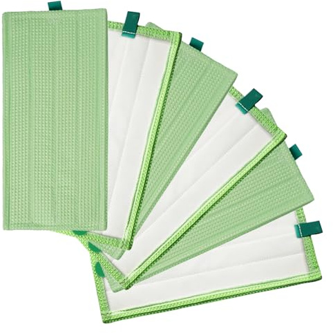 6 Stück Ersatz Mikrofaser Bodenwischer Pads, Ersatztücher Mikrofasertuch Für MF520/MF530, SP520/SP530, Mopptücher, Mopp Ersatztuch, Bodenwischer Ersatzbezug, Wiederverwendbares Und Waschbares (Grün)