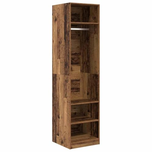 vidaXL Wardrobe with Shelf with Storage Old wood Engineered wood, Modern Wardrobe, Spacious Storage, Sleek Shelving, Apartment Clothing Organizer, Functional Furniture for Bedroom