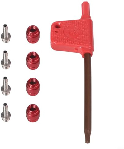 EffiFish Tuyau de frein hydraulique olive et kit de raccordement pour composants de vélo STEALTH-A-MAJIG 4 olives 4 inserts 1 clé (rouge)