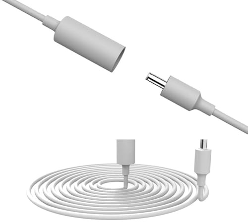 Verlängerungskabel für Echo und Echo Dot 3., 4., 5. Generation, wasserdicht, staubdicht, mit sicherem 5 mm tiefem Stecker für Heim-Audio, 3 m