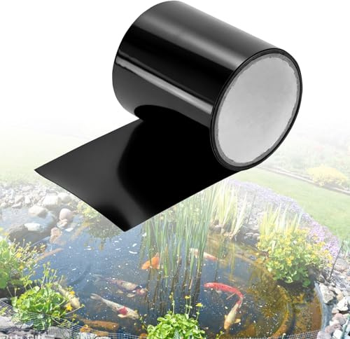 Tulov 10cm x 150cm Teichfolien Reparaturband, Wasserdichtes Klebeband | Für Teichfolie, Pool, Zelt und Gartenteich, starke Haftung, wasserbeständig, flexibel und langlebig