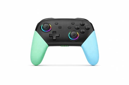 Oji Nova Manette Pro Sans Fil Compatible Nintendo Switch/OLED/Lite - Contrôleur Bluetooth Haute Précision, Double Vibration, Gyroscope, Autonomie Longue Durée (Rouge Bleu)