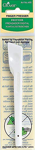 clover 495 Finger Presser, White,7.5 x 1.75 x 0.36