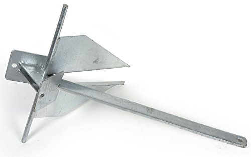 Platten-Anker Danforth Anker Bootsanker Stahl Verzinkt 3 kg / 4 kg / 5 kg | Für ideal für Schlauchboote, Untergründe aus Sand & Motorboot | Für Camping | Bietet eine lange lebensdauer | Länge: 540 mm