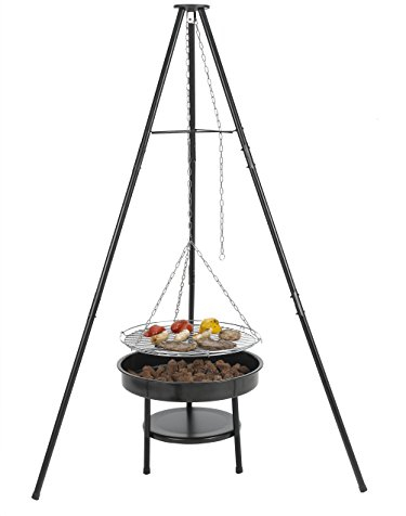 Gril à charbon de bois tepro gril pivotant Cary, surface de gril : environ 46,5 cm Ø