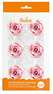 Decora 0500361 Confezione da 6 Rose Grandi Rose