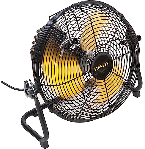 Stanley - Ventilateur de sol 150W acier 3 vitesses orientable puissant réglable