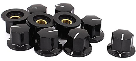 sourcing map 10 Stk Plastik Schale Potentiometer Topf Drehen Steuern Knopf 6mm Dmr. Schaft DE de