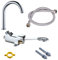 LukLoy Ensemble complet de robinet à pédale mains libres, valve à pied + sortie + tuyau flexible de 1 m + vis, robinet de contrôle au sol sans contact pour laboratoire médical d'hôpital