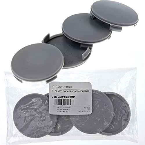 4X 60 mm Nabenkappen Felgen Deckel Kappen Grau Gewölbt für Alutec Rial Anzio