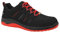 ELTEN Sicherheitsschuhe MADDOX black-red Low ESD S3, Damen und Herren, Textil, Stahlkappe, leicht, sportlich, Schwarz/Rot, Größe: 35