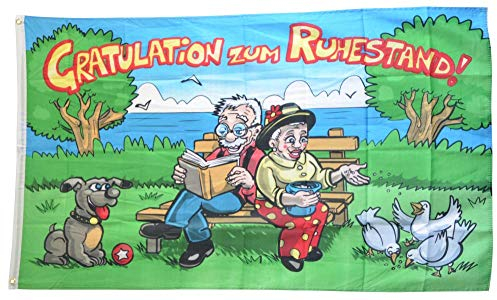 Flaggenfritze® Flagge/Fahne Gratulation zum Ruhestand - 90 x 150 cm