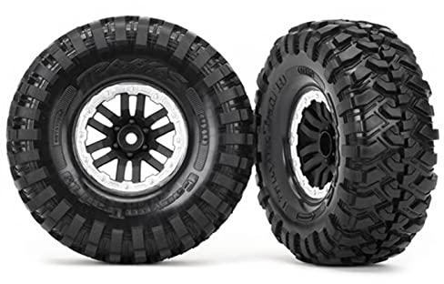 Traxxas 8272X Felgen & Reifen, montiert (TRX-4 Satin beadlock mit Canyon