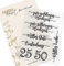 Karten-Kunst Clear Stamp-Set Stempel-Gummi silbernen und goldenen Hochzeit