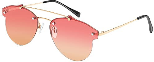 EFE Occhiali da sole Luce Rosa Occhi di Gatto Vintage Moda Occhiali UV400 Protezione per Donna