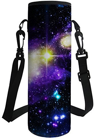 HUGS IDEA Galaxy Housse isotherme en néoprène pour bouteille d'eau pour sports de plein air Voyage