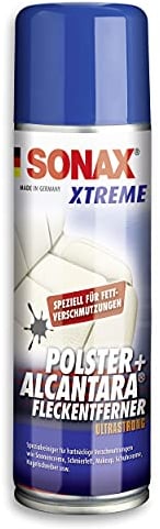 SONAX Xtreme Polster- & Alcantara FleckEntferner (300 ml) für hartnäckige Verschmutzungen wie Sonnencreme, Schmierfett, Makeup, Schuhcreme, Kugelschreiber usw. | Art.-Nr. 02522000