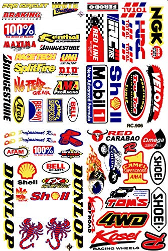 Sponsoren Sticker ATV Motocross Aufkleber Folie 1 Blatt 270 mm x 180 mm wetterfest