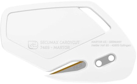 MARTOR 10x SECUMAX CARDYCUT Coltello Sicurezza, TiN, Largo, Aprilettere | Coltello sicurezza monouso, largo, lama TiN, occhiello, naso appuntito, per film & nastro adesivo, produzione. No. 746922.12