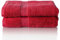 ALCLEAR Premium Frottier Handtuch Set, Frotteeserie in 6 Farben und 5 Größen, Farbe: ROT,2X Duschtücher 70x140 cm