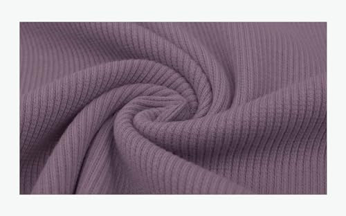 Stoff am Stück Stoff Baumwolle Elastan Rib Jersey flieder Rippenjersey Rippenstrick