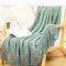 LumiSyne Gestrickte Decke Mit Quaste Einfarbig Geometrische Muster Kuscheldecke Strickdecke Tagesdecke Überwurf Couchdecke Dekorative Decke Für Sofa Bett 170x130cm