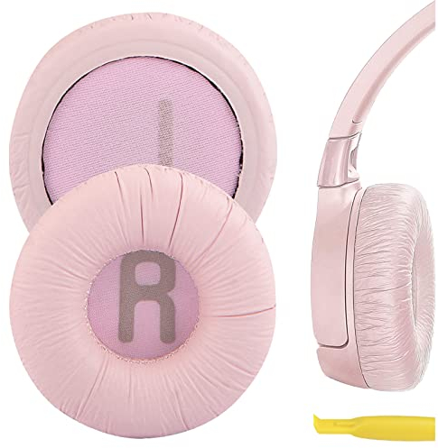 Geekria QuickFit Ersatz-Ohrpolster aus Kunstleder, kompatibel mit JBL JR300, JR300BT, T450BT, T500BT, Tune 500, Tune 500BT, Tune 510BT, Tune 520 Kopfhörer, Ohrpolster (Rosa)