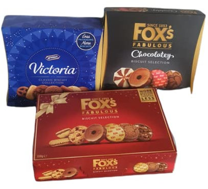 Fox's Fabulously Chocolatey, McVities Victoria Biscuit Collection and Fox's Fabulous Biscuit. Pack of 3