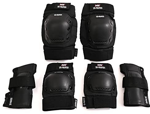 M.Y X-Skate Kids Junior Adjustable Skate Protection - Knee, Elbow & Wrist Pads - Medium
