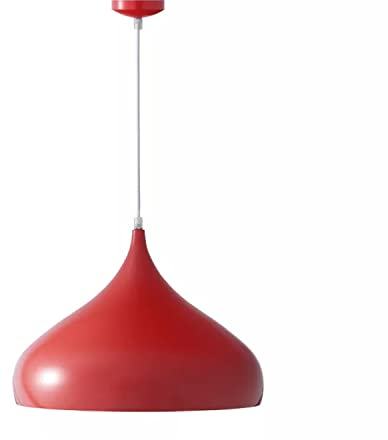 konsimo TUBER Pendellampe Pendelleuchte Hängelampen Esszimmerlampe Esstischlampe Deckenlampe Schlafzimmerlampe Lamp Rot - Ø41,5/ h 29,6 cm