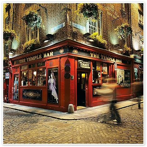 Temple Bar Pub, Dublin Poster von Stuart Black 60 x 60 cm Wandbilder Wanddeko