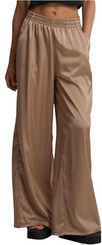 Urban Classics Damen Ladies Satin Wide Leg Pants