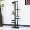 [en.casa] Scaffale Portapiante (AxLxP) 120 x 34 x 21 cm Mobile a Terra con Ripiani Portaoggetti Organizzatore per Piante - Nero/Marmo Nero