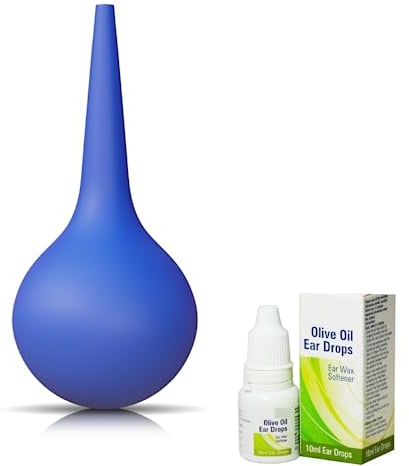 Ear wax removal kit, Suction Ear Bulb With 100% Chemical Free Olive Oil Ear Drops by Nanacare UK| Revolutionary Ear Syringe |Vacuum Earwax remover|Reusable Ear cleaning syringe tool. Suitable all ages