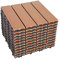 Joparri Terrassenfliesen aus Kunststoff 30x30x2 cm WPC Kunststoff 22er Spar Set für 2m², Holzfliesen Holzoptik mit Drainage, Braun