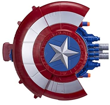SUPYINI Captain America Schild, Schild Weiche Launcher Spielzeug, Verkleidung Heldenhafte Rollenspiele Superheld Retro Kostüm Schild, Erwachsene, Kinder Shield Bar Wanddekorationen