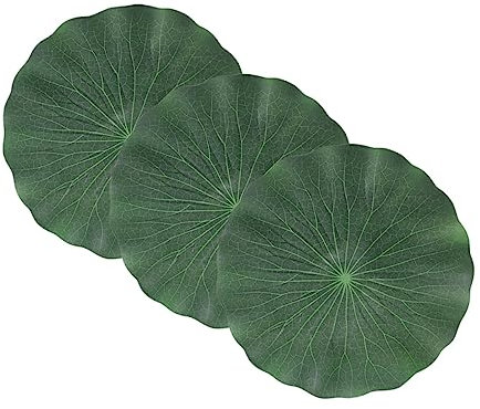 Garneck 3pcs Artificial Lotus Leaf Decorations Realistic Floating Water Lily Pads for Fishpond Aquarium and Indoor Fountains Vivid Lotus Leaf Plants for Home Decor