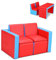 LIFEZEAL 2 in 1 Kindersofa, Kindercouch als Kindertisch & Stuhl Set, Multifunktionaler Kindersessel für Kinderzimmer, Kinder Couch Spielstuhl für Jungen & Mädchen (Rot & Blau)