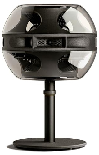 Syng Cell Alpha trådlös HiFi-högtalare (WiFi, Spotify Connect, Apple AirPlay 2, Multiroom, Space App, Triphonic Audio) med bordsstativ