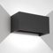 FUPE 25W LED Wandleuchte Aussen Innen Außenwandleuchten IP65 Wasserdichte Wandlampe Aluminium Außenleuchte Wand Ausenbeleutung Hauswand up and down Einstellbar Lichtstrahl, Schwarz 6500K Kalt weiß