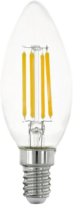 EGLO E14 LED Leuchtmittel, Energiesparlampe Energieklasse A | Energiespar Glühbirne 2,2 Watt, 470 Lumen, LED Lampe warmweiß, 3000 Kelvin, C35 Kerze, Ø 3,5 cm